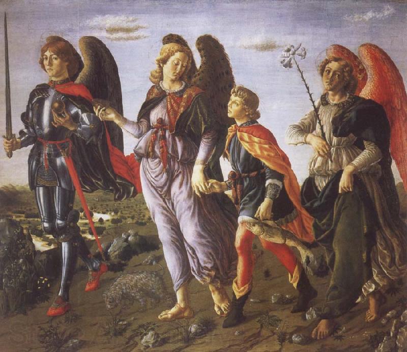 Francesco Botticini Tobias and the Three Archangels France oil painting art